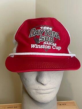 1993 Daytona 500 Winston Cup Red Racing Trucker Hat